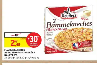 Flammekueches Alsaciennes Surgelées Kauffer's