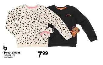 Zeeman Sweat Enfant offre