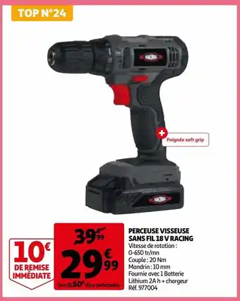 Auchan Perceuse visseuse sans fil 18 v racing offre