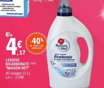 E.Leclerc Lessive Bicarbonate Maison Net offre