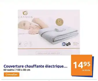 Action Couverture chauffante électrique carmen offre