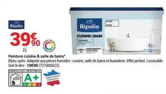 Bricorama Peinture cuisine & salle de bain ripolin offre