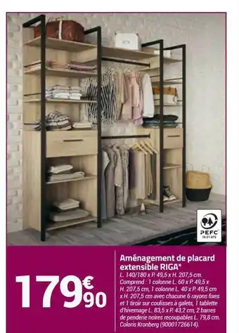 Bricorama Aménagement de placard extensible riga offre