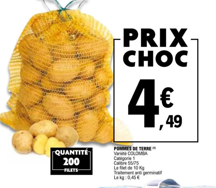 Promo Pommes de Terre chez E.Leclerc