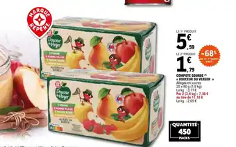 E.Leclerc Compote Gourde Douceur du Verger offre