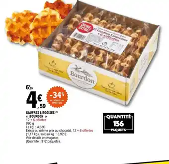 E.Leclerc Gaufres Liegoises Bourdon offre