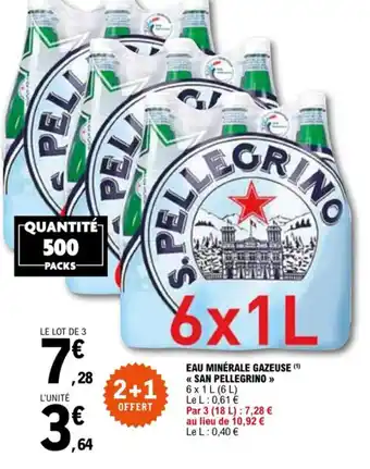 E.Leclerc Eau Minérale Gazeuse San Pellegrino offre