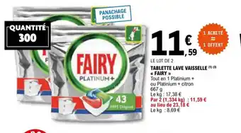 E.Leclerc Tablette Lave Vaisselle Fairy offre