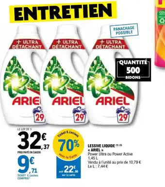 E.Leclerc Lessive Liquide Ariel offre