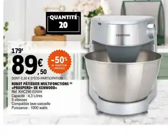 E.Leclerc Robot Pâtissier Multifoncions Prospero de Kenwood offre