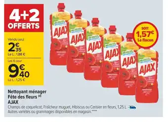 Carrefour Nettoyant Menager Fete Des Fleurs Ajax offre