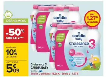 Carrefour Croissance 3 Candia baby offre