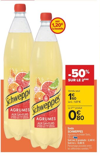 Carrefour Soda Schweppes offre
