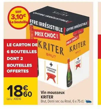 Carrefour Vin Mousseux Kriter offre