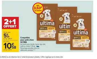 Carrefour Croquettes Pour Petit Chien Ultima offre
