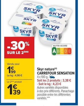 Carrefour Skyr Nature offre