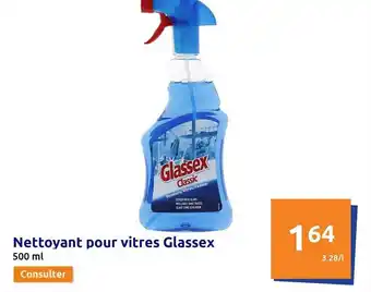 Action Nettoyant pour vitres glassex offre