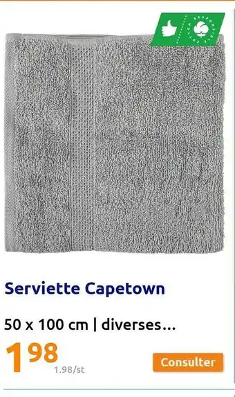 Action Serviette capetown offre