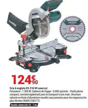 Bricorama Scie à onglets ks216m lasercut offre