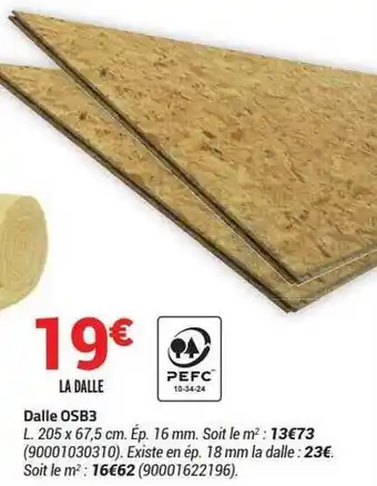Bricorama Dalle osb3 offre