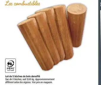 Bricorama Lot de 5 bûches de bois densifié offre