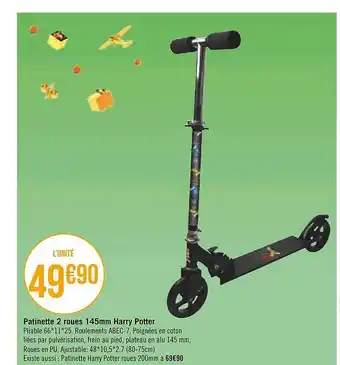 Casino Supermarchés Patinette 2 roues 145 mm harry potter offre