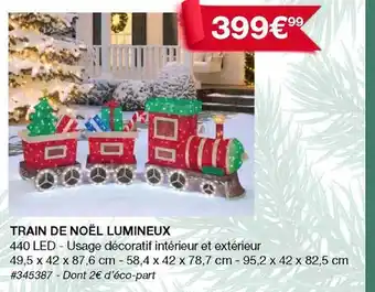 Costco Train de noël lumineux offre