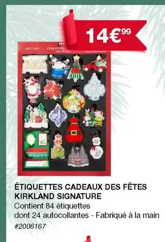 Étiquettes cadeaux des fêtes kirkland signature