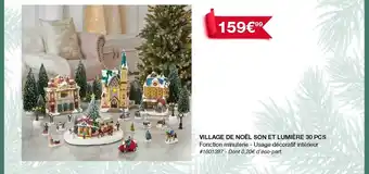 Costco Village de noël son et lumière 30pcs offre
