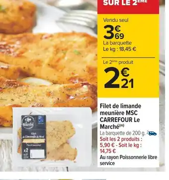 Carrefour Filet de Limande offre