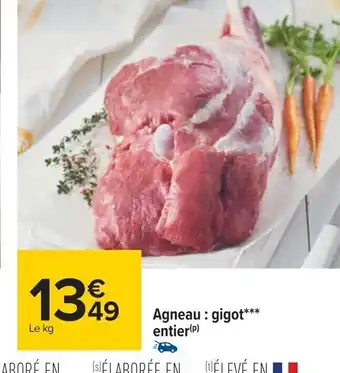 Carrefour Agneau Gigot Entier offre