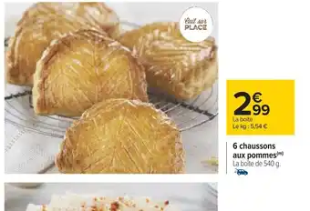 Carrefour 6 Chaussons Aux Pommes offre