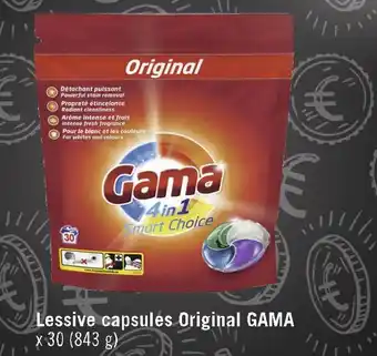 Géant Casino Gama lessive capsules original offre