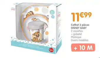 b&m Disney baby coffret 3 pièces offre