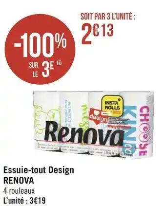 Géant Casino Renova essuie-tout design offre