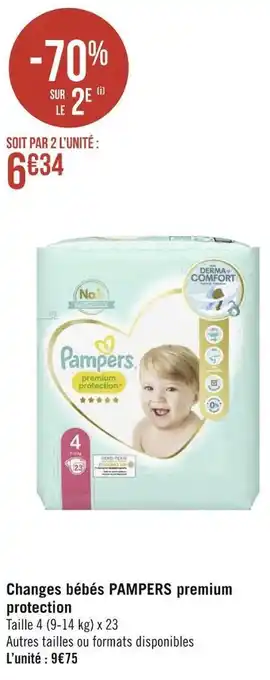 Géant Casino Pampers changes bébés premium protection offre