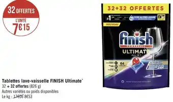 Géant Casino Finish tablettes lave-vaisselle offre