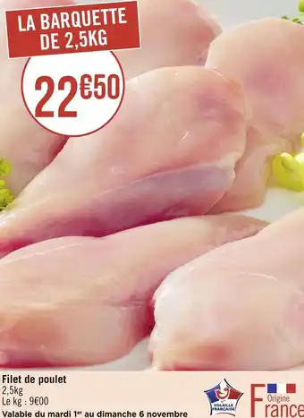 Géant Casino Filet de poulet offre