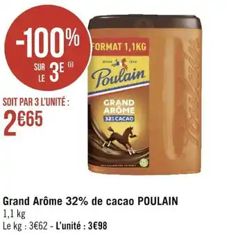 Géant Casino Poulain grand arôme 32% de cacao offre