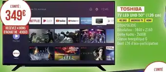 Toshiba tv led uhd 50’’ (126 cm)