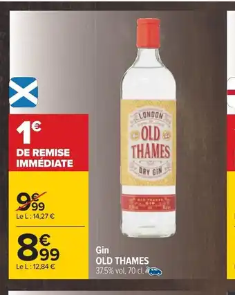 Carrefour Gin Old Thames offre