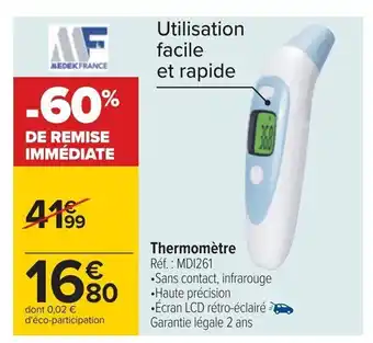Carrefour Thermometre offre