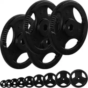 Musculation movit movit® poids en fonte grip - lot 4x5 kg - diamètre dalésage 31 mm – noir