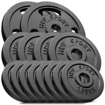 Hs hop sport hs hop-sport disques en fonte 30kg (2x5kg +4x2,5kg+ 8x1,25kg) set c
