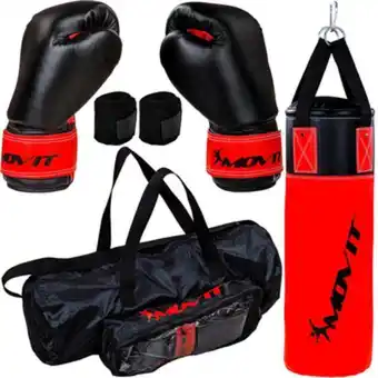 Boxe movit kit de boxe movit® avec sac de boxe 5,5 kg, 2 gants de boxe 8 oz, 2 bandes de ma