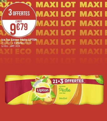 Géant Casino Lipton ice tea saveur pêche offre