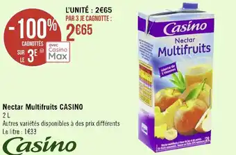 Géant Casino Casino nectar multifruits offre