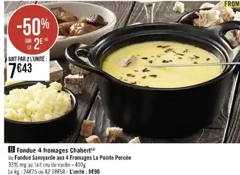 Fondue 4 fromages chabert