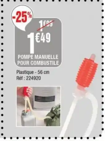 Pompe manuelle pour combustible
