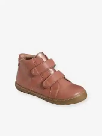 Vertbaudet Bottines cuir scratchées fille collection maternelle - rose offre